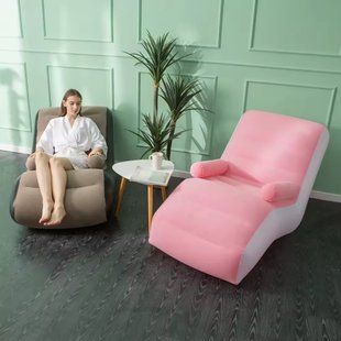 Надувной диван &ndash; кресло с подлокотниками Inflatable Sofa &middot; Портативное складное кресло для дома, дачи, туризма и отдыха, 140х85х80 см