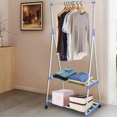 Універсальна пересувна стійка - вішалка для одягу з поличками Coat Rack