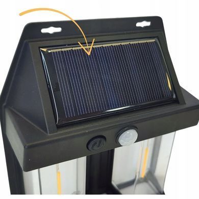Ліхтар на сонячній батареї із датчиком руху Solar Wall Lamp COBA CB-228 &bull; Вуличний LED прожектор із сонячною панеллю CB-228