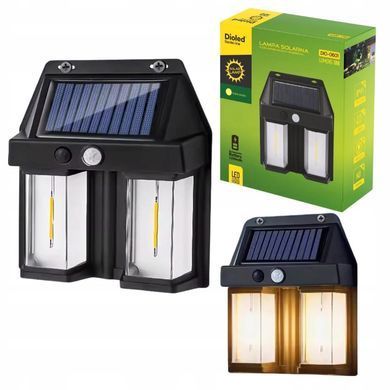 Ліхтар на сонячній батареї із датчиком руху Solar Wall Lamp COBA CB-228 &bull; Вуличний LED прожектор із сонячною панеллю CB-228