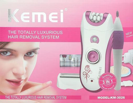 Многофункциональный электрический эпилятор Kemei KM-3066 ∙ Эпилятор 6 в 1 Kemei KM-3066 для бритья