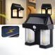 Ліхтар на сонячній батареї із датчиком руху Solar Wall Lamp COBA CB-228 &bull; Вуличний LED прожектор із сонячною панеллю CB-228