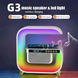 Настольная смарт лампа с беспроводной зарядкой RGB G3 ∙ Ночник аккумуляторный с Bluetooth колонкой