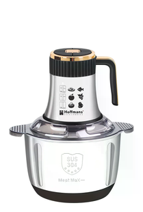 Измельчитель Hoffmans HM-8848 5 л &bull; Металлический кухонный чоппер 1800 Вт с 3 скоростями для мяса и овощей