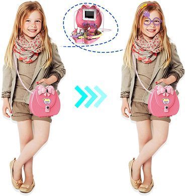 Дитячий косметичний набір Kids Pretend Toy Bag сумка для макіяжу з дзеркалом ∙ Ігровий набір Kids Pretend Toy Bag для дівчат