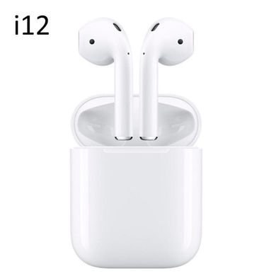 Навушники AirPods i12 BT з сенсором Bluetooth бездротові навушники - вкладиші в зарядному кейсі