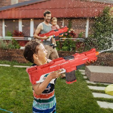Водяной пистолет детский Combat Water Gun &bull; Аккумуляторный водный бластер с автоматическим набором воды для летних игр
