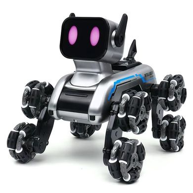 Радіокерований робот-пес Stunt Robot Dog · Механічний собака - робот на колесах з вбудованим динаміком та LED підсвіткою