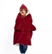 Двухсторонняя толстовка-плед Huggle Hoodie Blanket с капюшоном ∙ Синяя