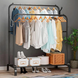 Двойная стойка &ndash; вешалка для одежды Double floor Hanger c полкой для обуви, Ш104хГ41.5хВ152