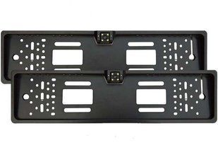 Камера заднего вида в авто номерной рамке с 16 LED подсветкой Black PR4