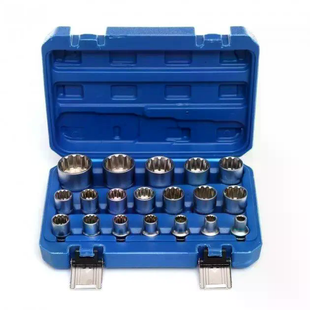 Набор 12-гранных торцевых головок Kraft&Dele KD10348 21 шт 1/2&Prime; &bull; Комплект головок Kraft&Dele KD10348 8&ndash;36 мм в кейсе для авто, гаража и ремонта