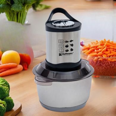 Измельчитель электрический Hoffmans Electronics НМ-8840 с металлической чашей 2л &bull; Универсальный чоппер 1200Вт