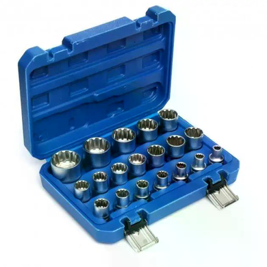 Набор 12-гранных торцевых головок Kraft&Dele KD10348 21 шт 1/2&Prime; &bull; Комплект головок Kraft&Dele KD10348 8&ndash;36 мм в кейсе для авто, гаража и ремонта