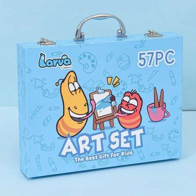 Набор юного художника Art Set 57 &middot; Цветные карандаши, фломастеры, краски в кейсе &middot; Художественный набор для творчества в чемодане