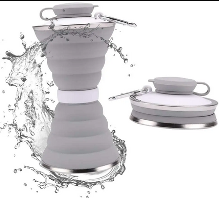 Складана силіконова пляшка Folding travel water cup, 500 мл