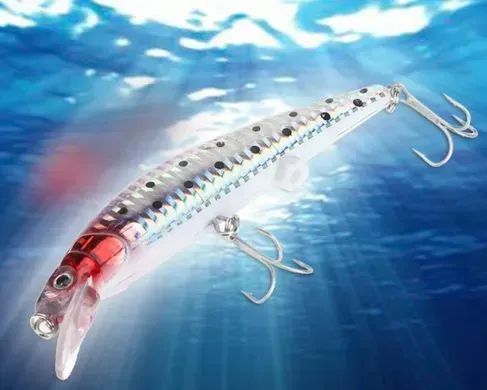 Рибальська приманка з акумулятором електронний воблер на хижу рибу &bull; Twitching Lure приманка що світиться з usb зарядкою