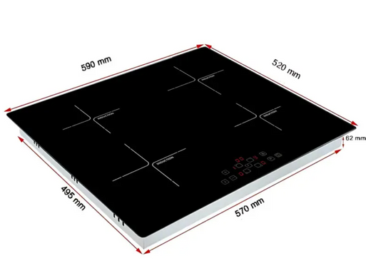 Індукційна плита 4 зони 5900Вт Domotec MS-5864 сенсорне управління ∙ Варильна поверхня MS-5864 на 4 конфорки
