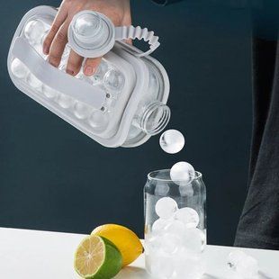 Силиконовая форма для льда ICE CUBE TRAY ∙ Складная бутылка &ndash; ледница на 17 шариков