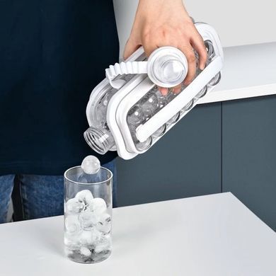Силиконовая форма для льда ICE CUBE TRAY ∙ Складная бутылка &ndash; ледница на 17 шариков