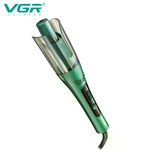Автоматическая плойка-стайлер VGR V-583 синяя &bull; Плойка для завивки волос с LED-дисплеем, регулировкой температуры и вращающимся шнуром