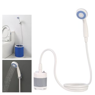 Портативный кемпинговый душ с помпой USB Travel shower · Переносной автодуш на аккумуляторе для кемпинга, туризма, мытья автомобиля