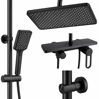 Смеситель для ванной комнаты Shower Set AND YLN16001H &bull; Душевая система с верхним душем, ручной лейкой и стойкой