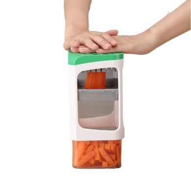 Ручная овощерезка с контейнером Genius Nicer Dicer Кухонный слайсер - терка с насадками 7 в 1