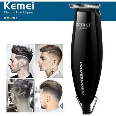Машинка для стрижки и окантовки волос, бороды Kemei KM-701 проводная с насадками