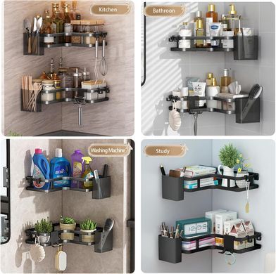 Кутові полиці для ванної Corner Shower Caddy ∙ Компактне та зручне зберігання аксесуарів Corner Shower Caddy