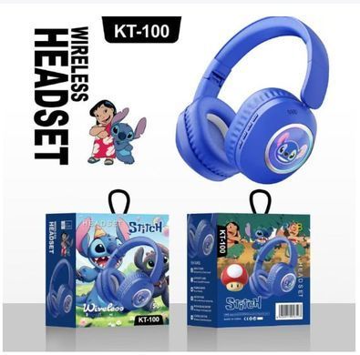 Бездротові навушники Стіч KT-100 з Bluetooth та мультяшним дизайном ∙ Навушники Стіч KT-100 для музики та дзвінків