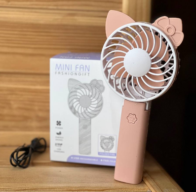 Портативний ручний міні вентилятор MINI CAT FAN складний дитячий вентилятор USB на акумуляторі