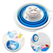 Ультразвуковая портативная стиральная машина Ultrasonic Turbine Wash USB со складным ведром 10 л