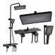 Смеситель для ванной комнаты Shower Set AND YLN16001H &bull; Душевая система с верхним душем, ручной лейкой и стойкой