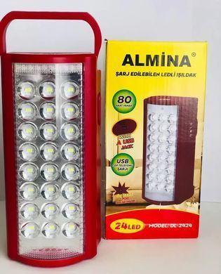 Фонарь Almina 24 LED переносной светодиодный с повербанком &bull; Портативный аккумуляторный светодиодный фонарь-повербанк для кемпинга