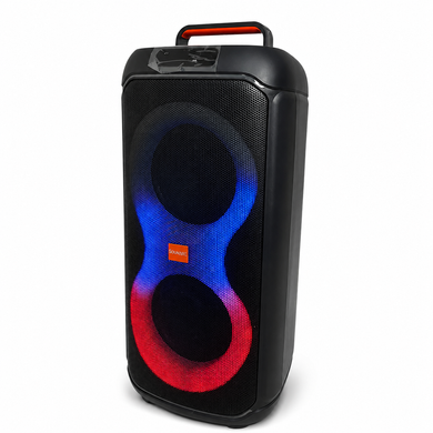 Портативная Bluetooth колонка PartyBox 320 240W RGB черная &bull; Акустическая система PartyBox 320 с колесами, подсветкой, караоке и аккумулятором черная