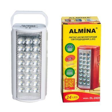 Фонарь Almina 24 LED переносной светодиодный с повербанком &bull; Портативный аккумуляторный светодиодный фонарь-повербанк для кемпинга
