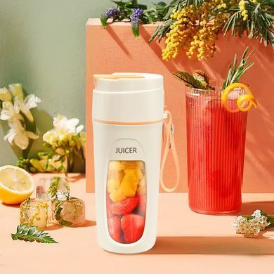 Портативный мини блендер &ndash; соковыжималка JUICER KS-FSV8 W14 с USB зарядкой, 340 мл