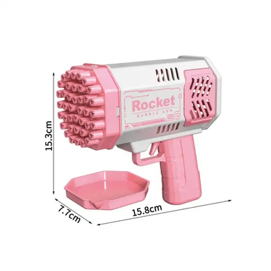 Генератор мыльных пузырей Bazooka Rocket Bubble Gun 69 &bull; Пушка для мыльных пузырей с отверстиями и подсветкой