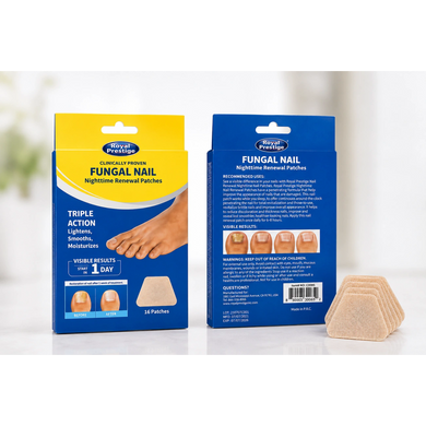 Пластыри от грибка ногтей Royal Prestige Fungal Nail 16 шт для ночного ухода &bull; Противогрибковые пластыри Royal Prestige Fungal Nail с толнафтатом 1% для ногтей ног