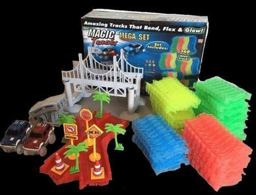 Детский набор MAGIC TRACKS 360 Mega Set Гибкая игрушечная дорога - автотрек конструктор + 2 машинки