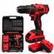 Шуруповерт аккумуляторный ударный 24V с 2 аккумуляторами RED MA751 &bull; Электрическая дрель-шуруповерт для дома, ремонта, сборки мебели и монтажных работ