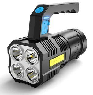 Ручной фонарь Bailong BL X502 &bull; Мощный фонарь с COB-светом и USB зарядкой