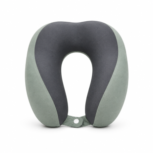 Подушка для шеи U-образная Memory Foam 28&times;26&times;12 см &bull; Дорожная подушка с эффектом памяти для сна, отдыха, поездок, самолета, авто и офиса