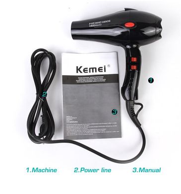 Профессиональный фен для волос Kemei KM 8860, 1800 W