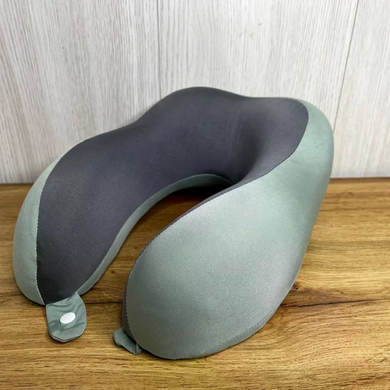 Подушка для шеи U-образная Memory Foam 28&times;26&times;12 см &bull; Дорожная подушка с эффектом памяти для сна, отдыха, поездок, самолета, авто и офиса