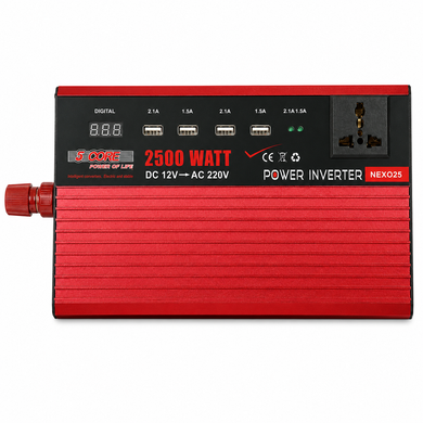 Инвертор 5 CORE UN-3058 2500W 12V &bull; Преобразователь напряжения 5 CORE UN-3058 12V-220V 1100 Вт с USB и модифицированной синусоидой