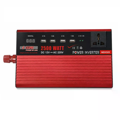 Инвертор 5 CORE UN-3058 2500W 12V &bull; Преобразователь напряжения 5 CORE UN-3058 12V-220V 1100 Вт с USB и модифицированной синусоидой