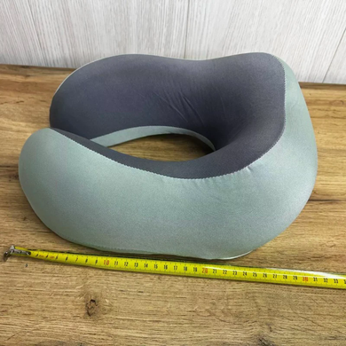 Подушка для шеи U-образная Memory Foam 28&times;26&times;12 см &bull; Дорожная подушка с эффектом памяти для сна, отдыха, поездок, самолета, авто и офиса