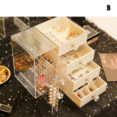 Шкатулка для хранения ювелирных украшений AND XL-1831 Makeup Box &bull; Органайзер для колец, сережек, цепочек, косметики и аксессуаров
